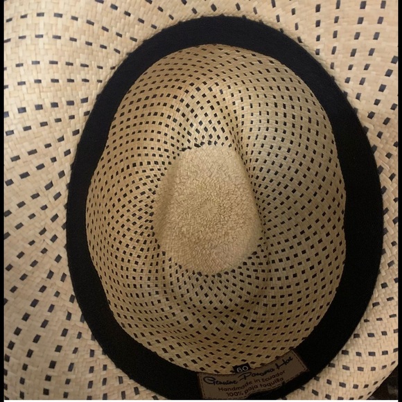 Genuine Panama Straw Hat Handmade In Ecuador Sz 60 - Picture 6 of 9